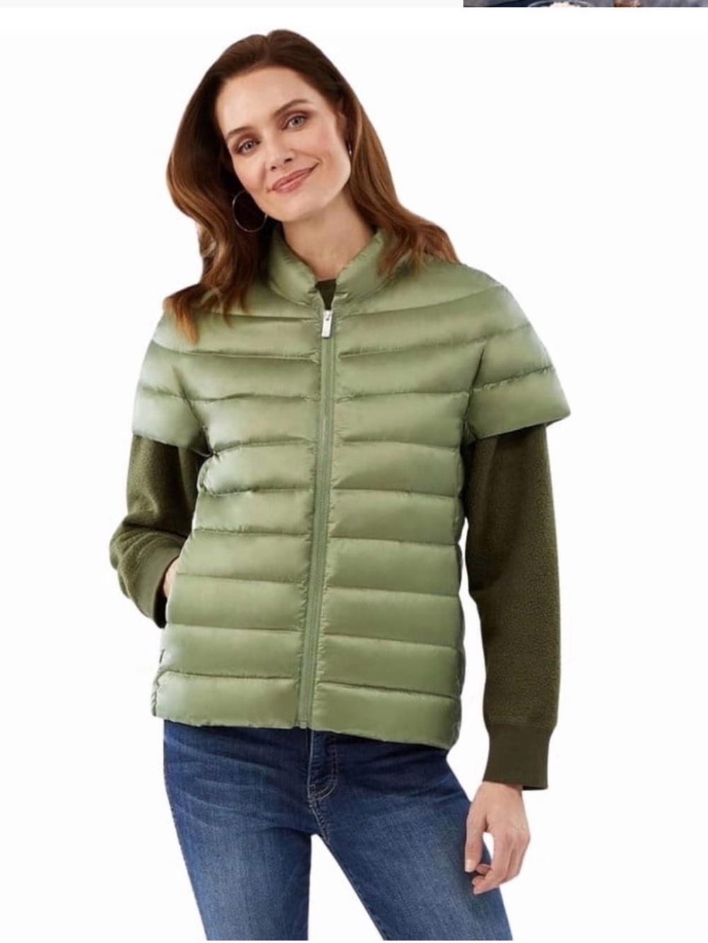 Martha Stewart Olive Puffer Jacket